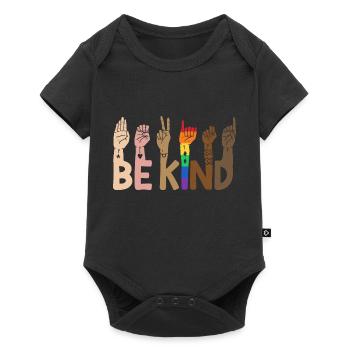 Be Enfant LGBT Arc-en-ciel - Body à manches courtes Premium Bébé - noir - Devant