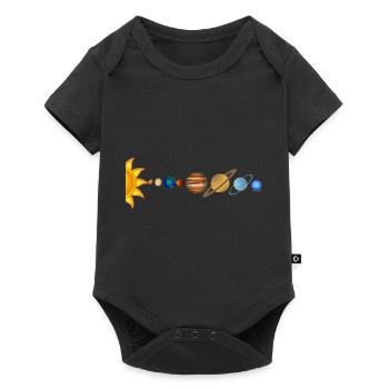 Système solaire - Body à manches courtes Premium Bébé - noir - Devant