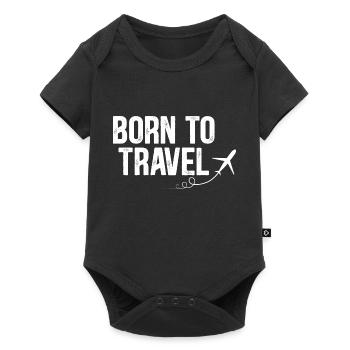 Born to Travel - Baby Premium short-sleeve bodysuit - black - Front