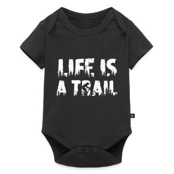 Mountain bike Life is a Trail mountain biker - Baby Premium short-sleeve bodysuit - black - Front