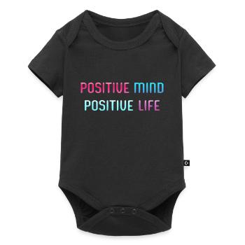 POSITIVE MIND, POSITIVE LIFE - Baby Premium short-sleeve bodysuit - black - Front