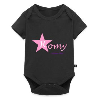 Romy - Baby Premium Kurzarmbody - Schwarz - Vorne