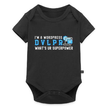 I'm a WordPress DEVELOPER What's Your Superpower - Baby Premium short-sleeve bodysuit - black - Front