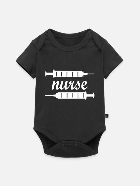 Nurse Krankenschwester Doctor - Baby Premium Kurzarmbody - Schwarz
