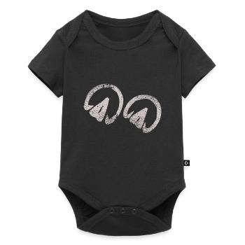 Barhuf Horses Hoof Prints Funny Gift Idea - Baby Premium short-sleeve bodysuit - black - Front