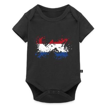 Netherlands Holland Dutch Flag Blobs - Baby Premium short-sleeve bodysuit - black - Front