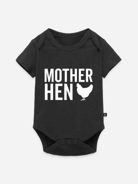 Mutter Henne - Baby Premium Kurzarmbody - Schwarz