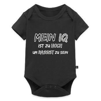 Nazis sind dumm, Gegen Rechts, Lustiger Spruch - Baby Premium Kurzarmbody - Schwarz - Vorne