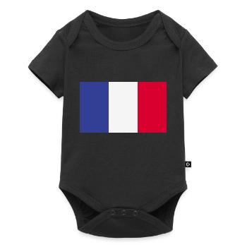 France French Flag Outline France Fun - Baby Premium short-sleeve bodysuit - black - Front
