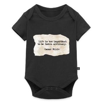 Oscar wild quote - Body à manches courtes Premium Bébé - noir - Devant