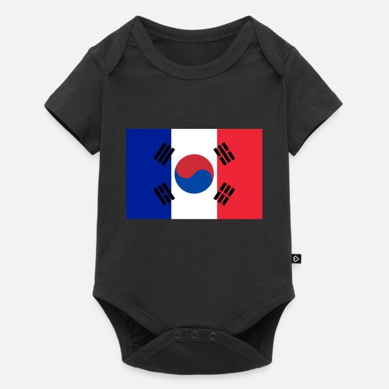 France Corée - Body à manches courtes Premium Bébé - noir