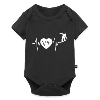 Snowboard Snowboarder - Body à manches courtes Premium Bébé - noir - Devant