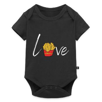 amour des frites - Body à manches courtes Premium Bébé - noir - Devant