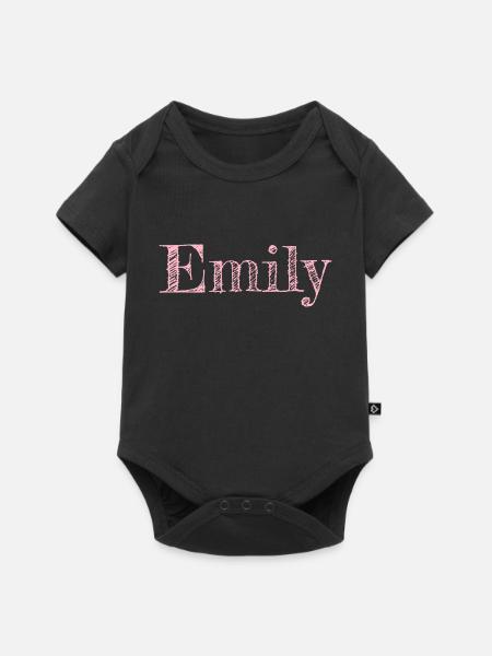 Emily - Body à manches courtes Premium Bébé - noir