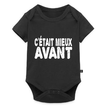 c'était mieux avant - Body à manches courtes Premium Bébé - noir - Devant