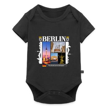 Berlin Allemagne Ville Skyline Accueil Amour - Body à manches courtes Premium Bébé - noir - Devant