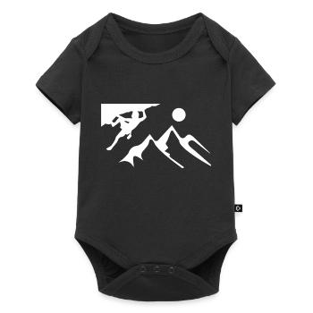 Bouldern Klettern - Baby Premium Kurzarmbody - Schwarz - Vorne