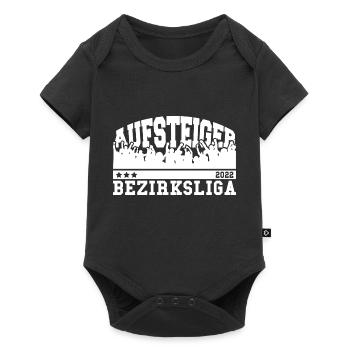 Aufsteiger 2022 Bezirksliga Aufstieg Fußball - Baby Premium Kurzarmbody - Schwarz - Vorne