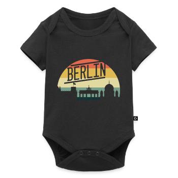 Vintage 80s Retro Berlin Germany - Baby Premium Kurzarmbody - Schwarz - Vorne