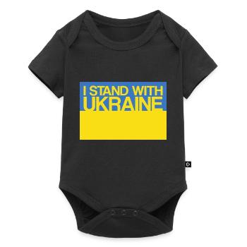 I Stand With Ukraine Avec l'Ukraine Soutien Ukrain - Body à manches courtes Premium Bébé - noir - Devant