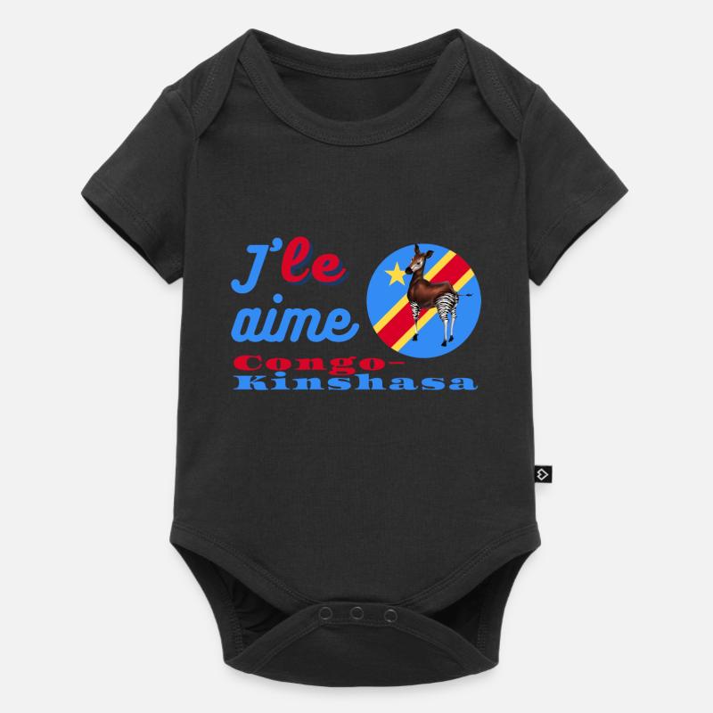 J'aime le Congo-Kinshasa - Body à manches courtes Premium Bébé - noir
