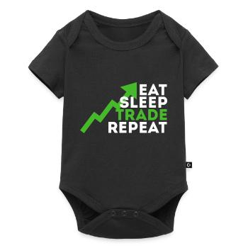 Eat Sleep Trade Repeat - Baby Premium short-sleeve bodysuit - black - Front