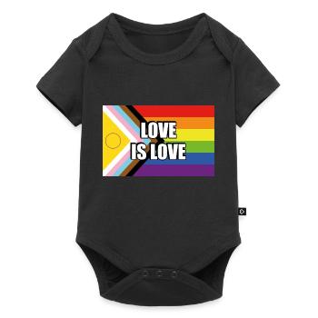 Intersex Inclusive Pride Progress Pride Flag - Baby Premium short-sleeve bodysuit - black - Front