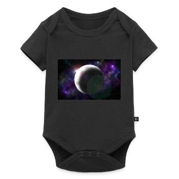 Moon and space - Baby Premium short-sleeve bodysuit - black - Front