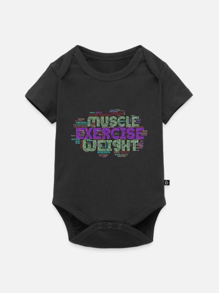 muscle exercise weight - Baby Premium Kurzarmbody - Schwarz