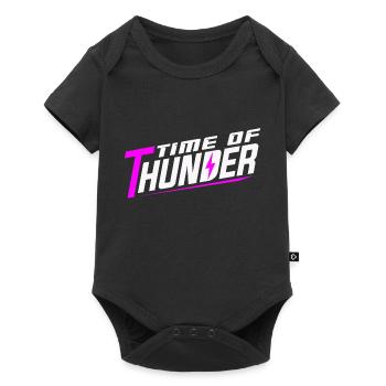 PINK POWER - Baby Premium Kurzarmbody - Schwarz - Vorne