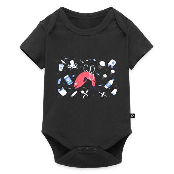 Stop Plastique - Body à manches courtes Premium Bébé - noir - Devant