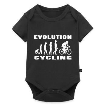 Evolution Of A Cyclist Funny Cycling T-Shirt - Baby Premium Kurzarmbody - Schwarz - Vorne
