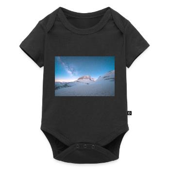 The Milky Way Galaxy Above Mt. Olympus in Greece - Baby Premium short-sleeve bodysuit - black - Front