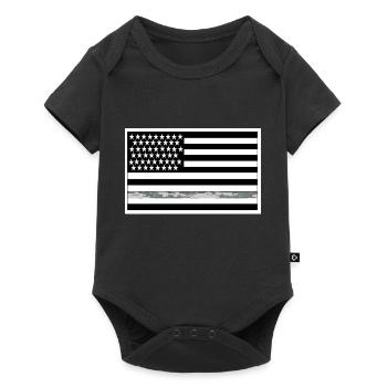 Armée de l’air du drapeau des États-Unis - Body à manches courtes Premium Bébé - noir - Devant