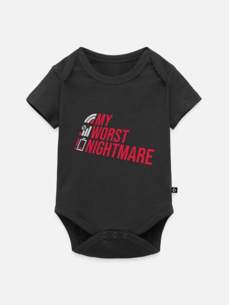 Lustig my worst nightmare - Baby Premium Kurzarmbody - Schwarz
