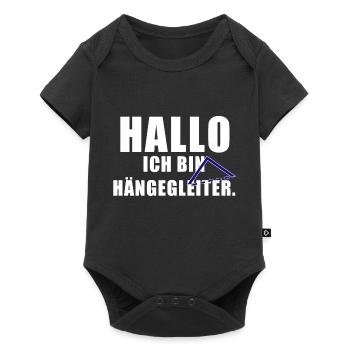 Hängegleiter - Baby Premium Kurzarmbody - Schwarz - Vorne