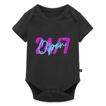 24/7 - Baby Premium short-sleeve bodysuit - black - Front