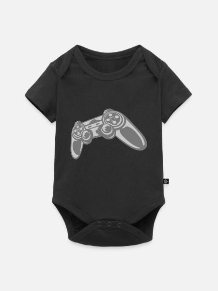 Gamer Konsole Retro Controller - Baby Premium Kurzarmbody - Schwarz