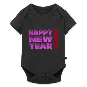 Happy New Year 2023 - Baby Premium Kurzarmbody - Schwarz - Vorne