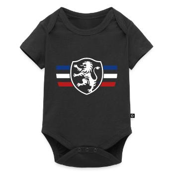 LOGO LION DESIGN BLAU WEISS ROT Frankreich - Baby Premium Kurzarmbody - Schwarz - Vorne