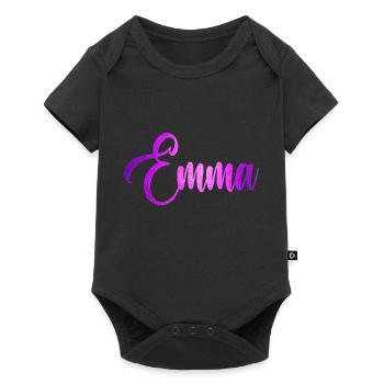 Emma - Baby Premium short-sleeve bodysuit - black - Front