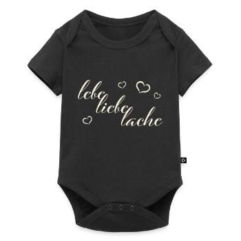 lebe liebe lache - Baby Premium Kurzarmbody - Schwarz - Vorne