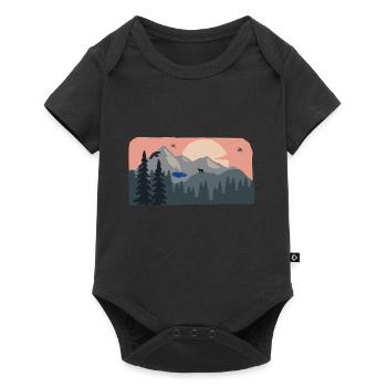 Nature-loving mountains Goat Mountains South Tyrol Sun - Baby Premium short-sleeve bodysuit - black - Front