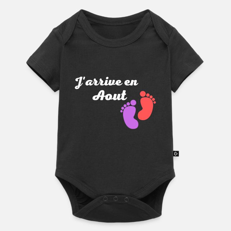 J arrive en aout - Body à manches courtes Premium Bébé - noir