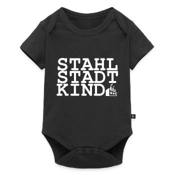 Stahlstadt Kind - Baby Premium Kurzarmbody - Schwarz - Vorne