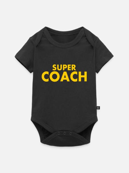 Super coach - Baby Premium Kurzarmbody - Schwarz