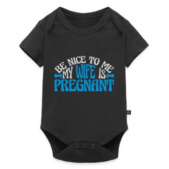 ma femme est enceinte - Body à manches courtes Premium Bébé - noir - Devant