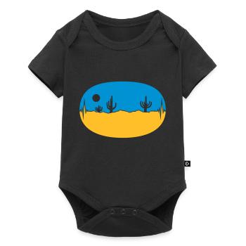 Skyline Frequency Desert Landscape - Baby Premium short-sleeve bodysuit - black - Front