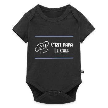 C’est papa le chef cuisinier - Body à manches courtes Premium Bébé - noir - Devant
