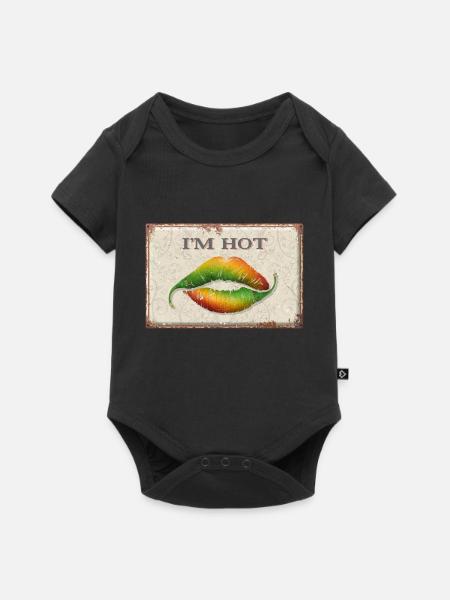 I'm Hot - Baby Premium Kurzarmbody - Schwarz